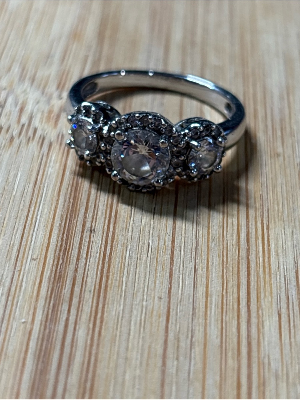vintage SW sterling silver 925 CZ ring size 8